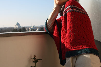 Indigo Frost Poncho Knitting Pattern