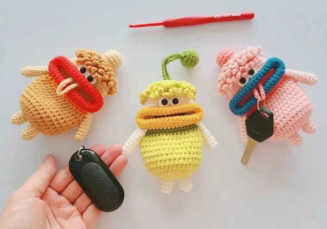 Monster Keychain Pouch Crochet Pattern