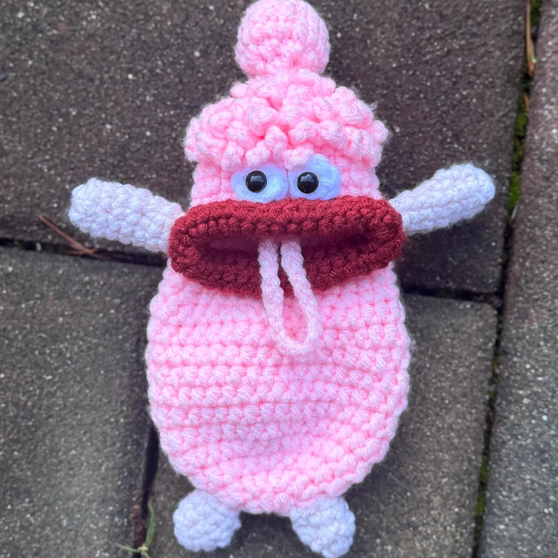 Monster Keychain Pouch Crochet Pattern