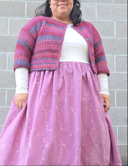 Off-set Cardigan Crochet Pattern