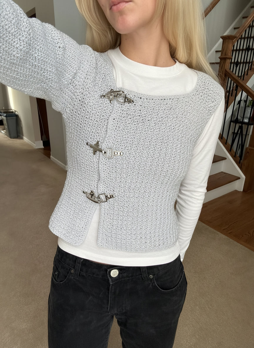 Off-set Cardigan Crochet Pattern