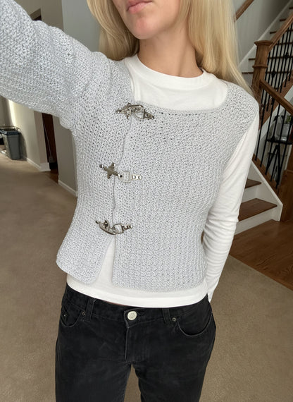 Off-set Cardigan Crochet Pattern