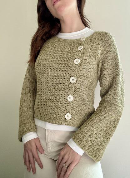 Off-set Cardigan Crochet Pattern
