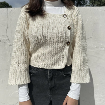 Off-set Cardigan Crochet Pattern