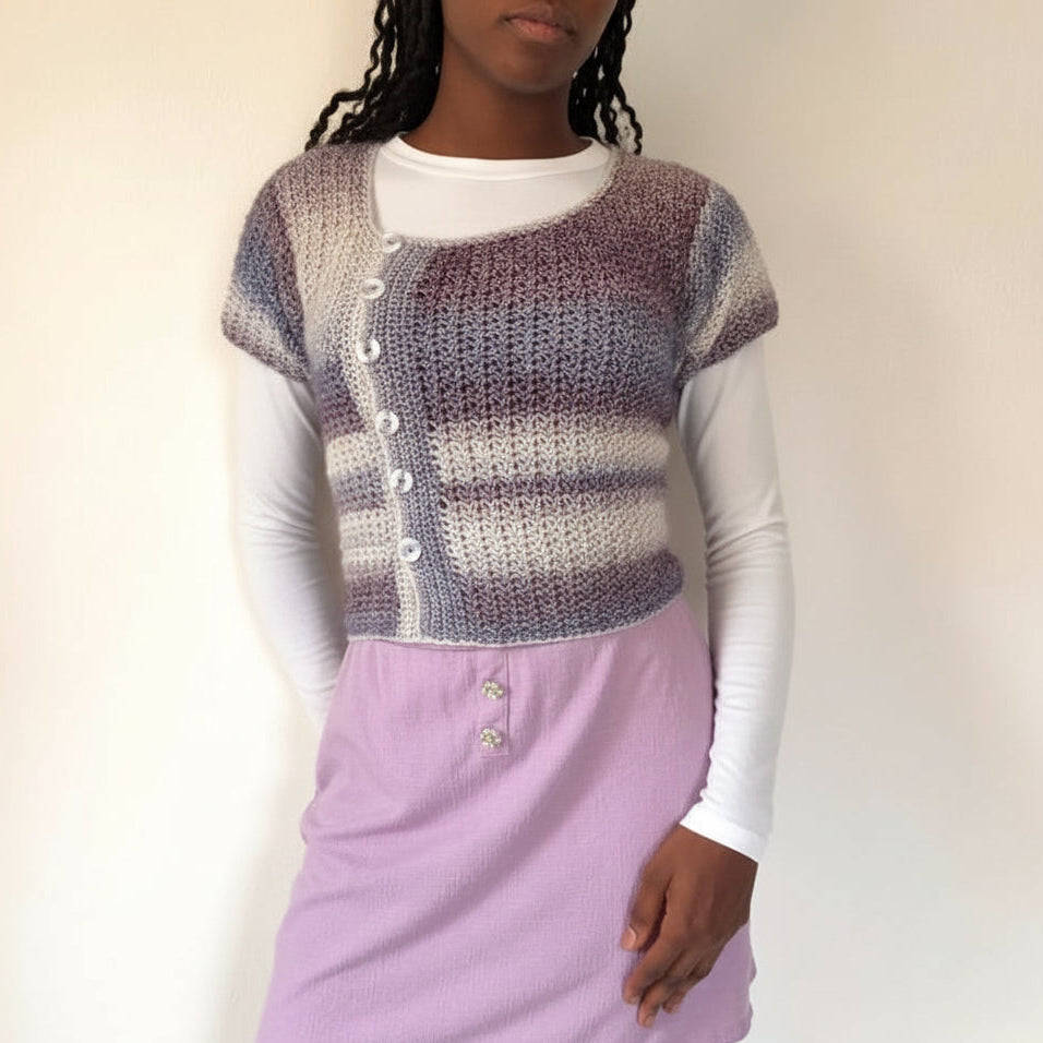 Off-set Cardigan Crochet Pattern