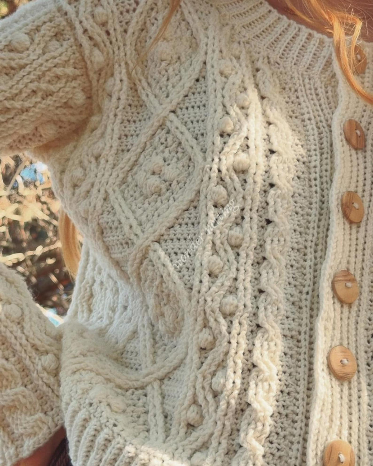 Cable Cardigan Crochet Pattern