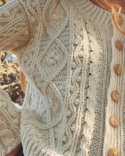 Cable Cardigan Crochet Pattern