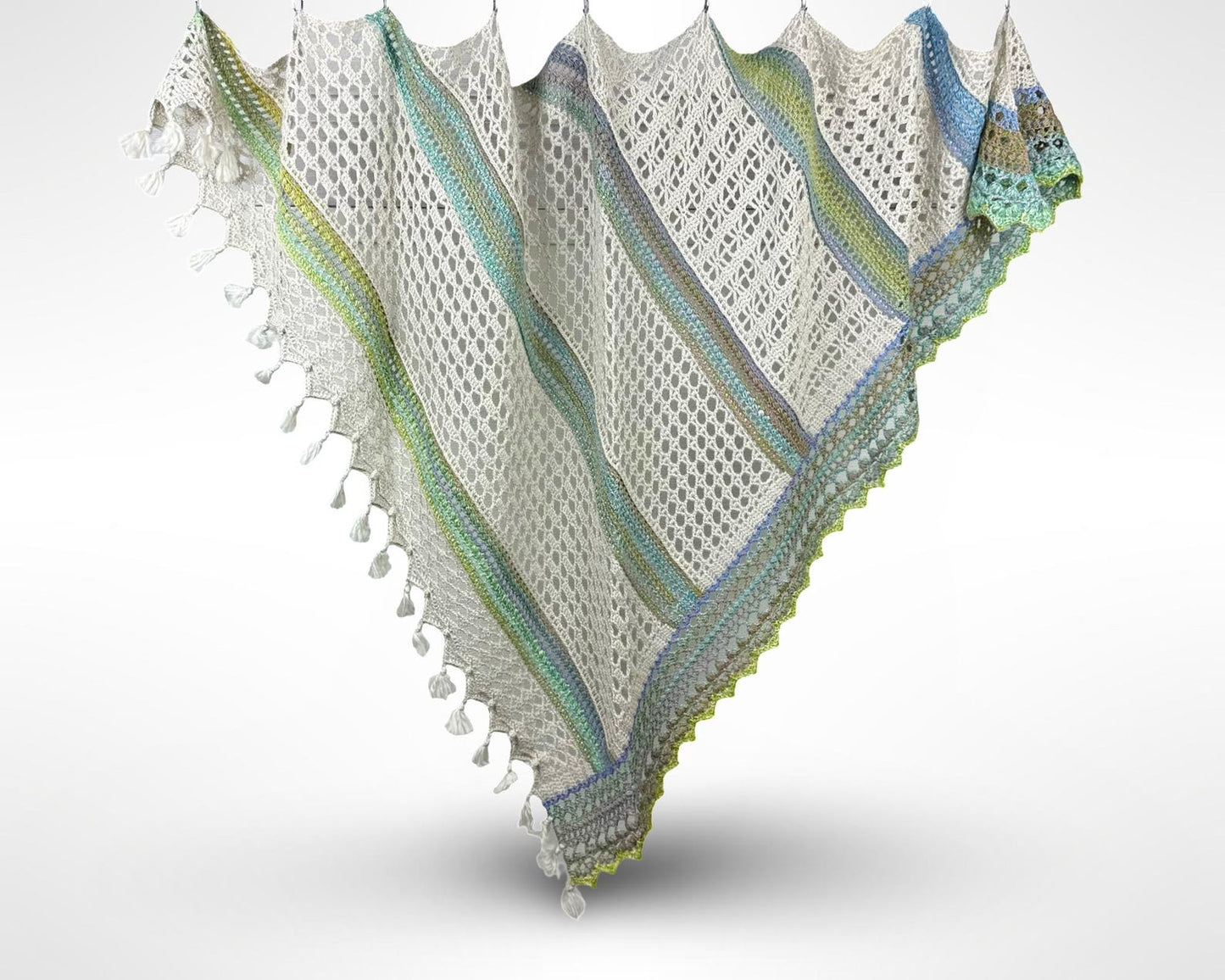 Textured Lace Triangle Shawl Crochet Pattern