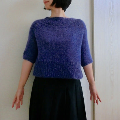Top-down Round Yoke Pullover Knitting Pattern