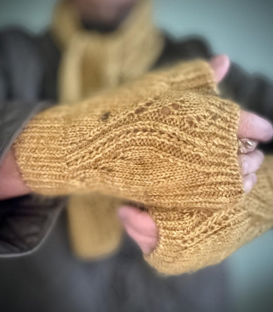 Lua Mitts Mittens Wrist Warmers Knitting Pattern