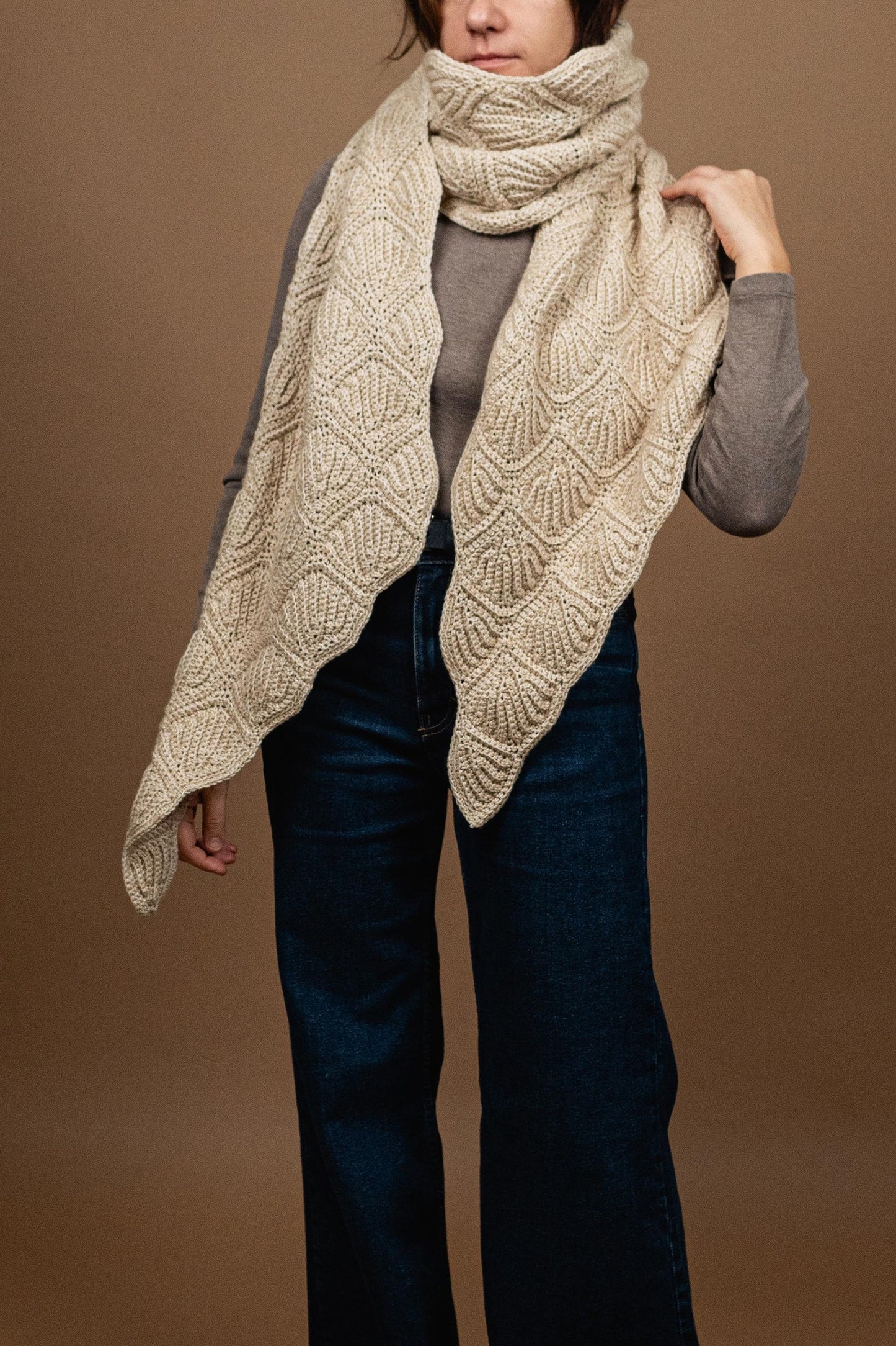 Short Row Shelly Scarf Crochet Pattern
