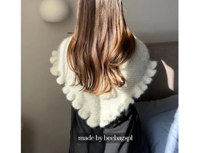 Celine Ruffle Shawl Beginner Friendly Crochet Pattern