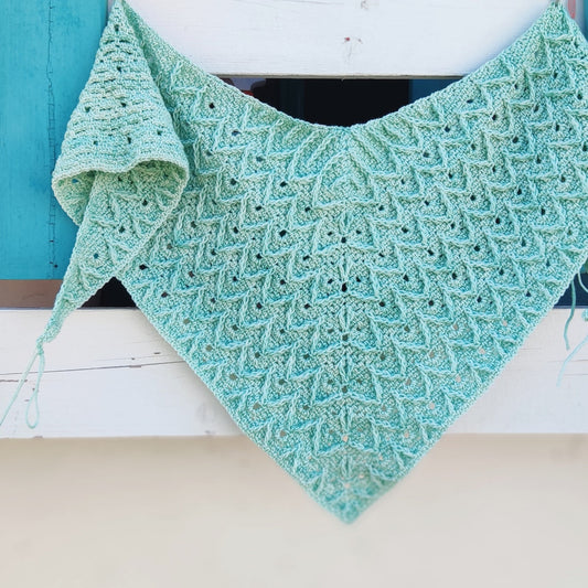 Mint Leaf Shawl Crochet Pattern