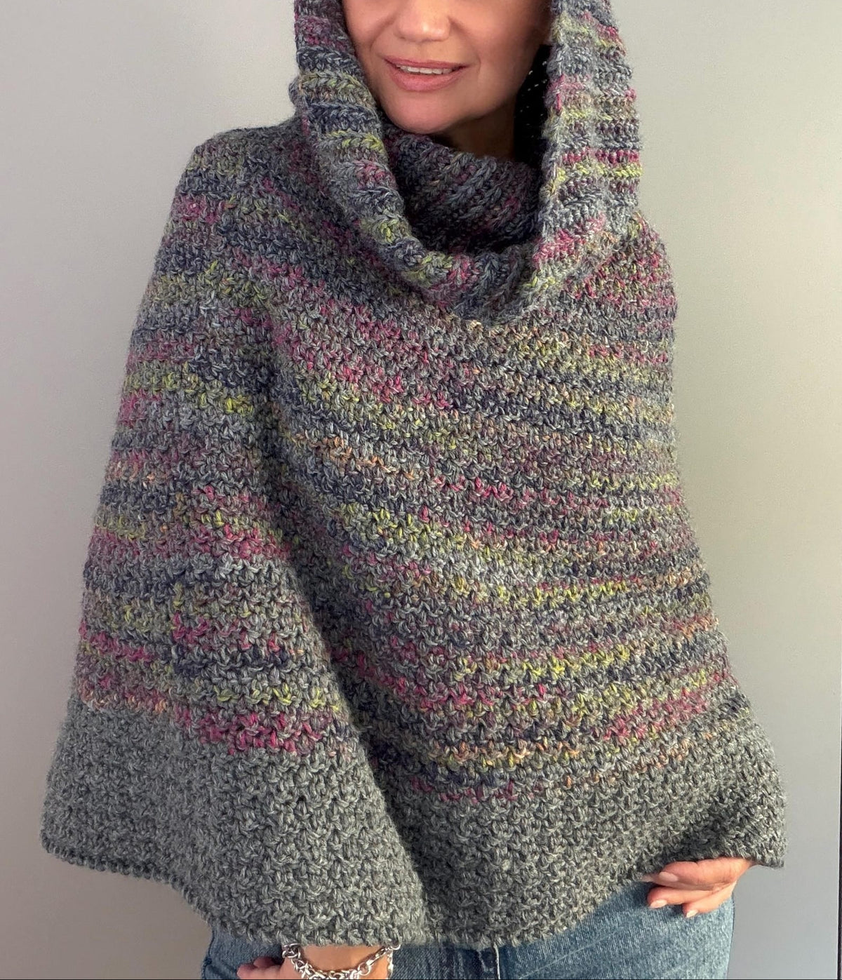 Dalia Hooded Poncho Crochet Pattern