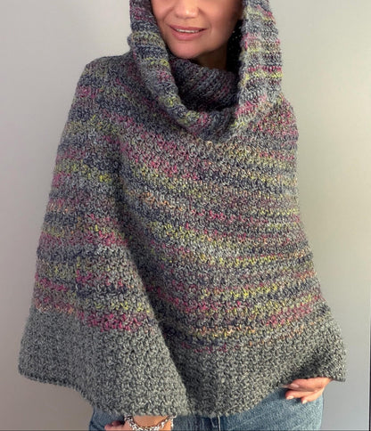 Dalia Hooded Poncho Crochet Pattern