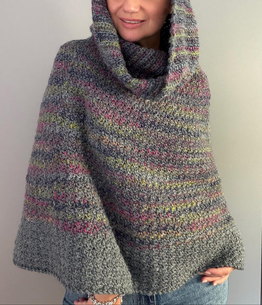Dalia Hooded Poncho Crochet Pattern