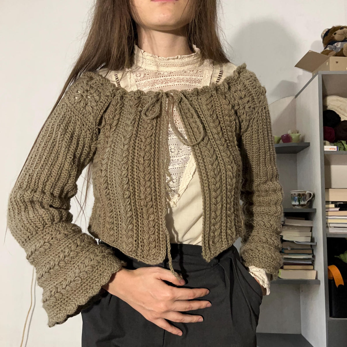 Vintage Autumn Fall Cardigan Crochet Pattern