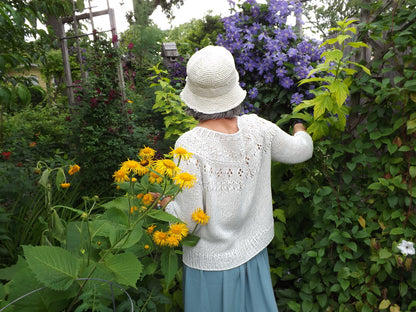 Top-down Round Yoke Pullover Knitting Pattern