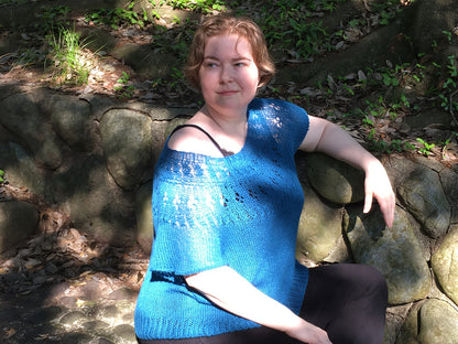 Top-down Round Yoke Pullover Knitting Pattern