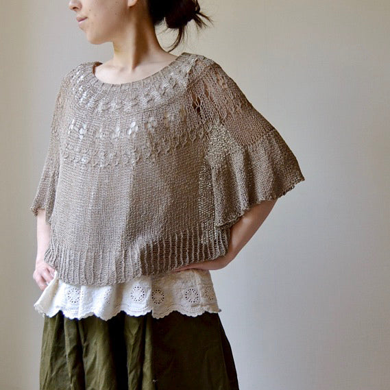Top-down Round Yoke Pullover Knitting Pattern