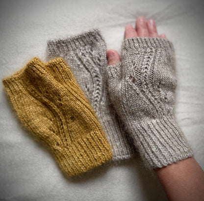 Lua Mitts Mittens Wrist Warmers Knitting Pattern