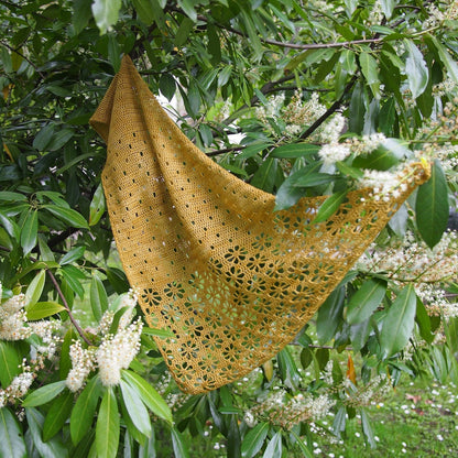 Falling Blossoms Shawl Crochet Pattern