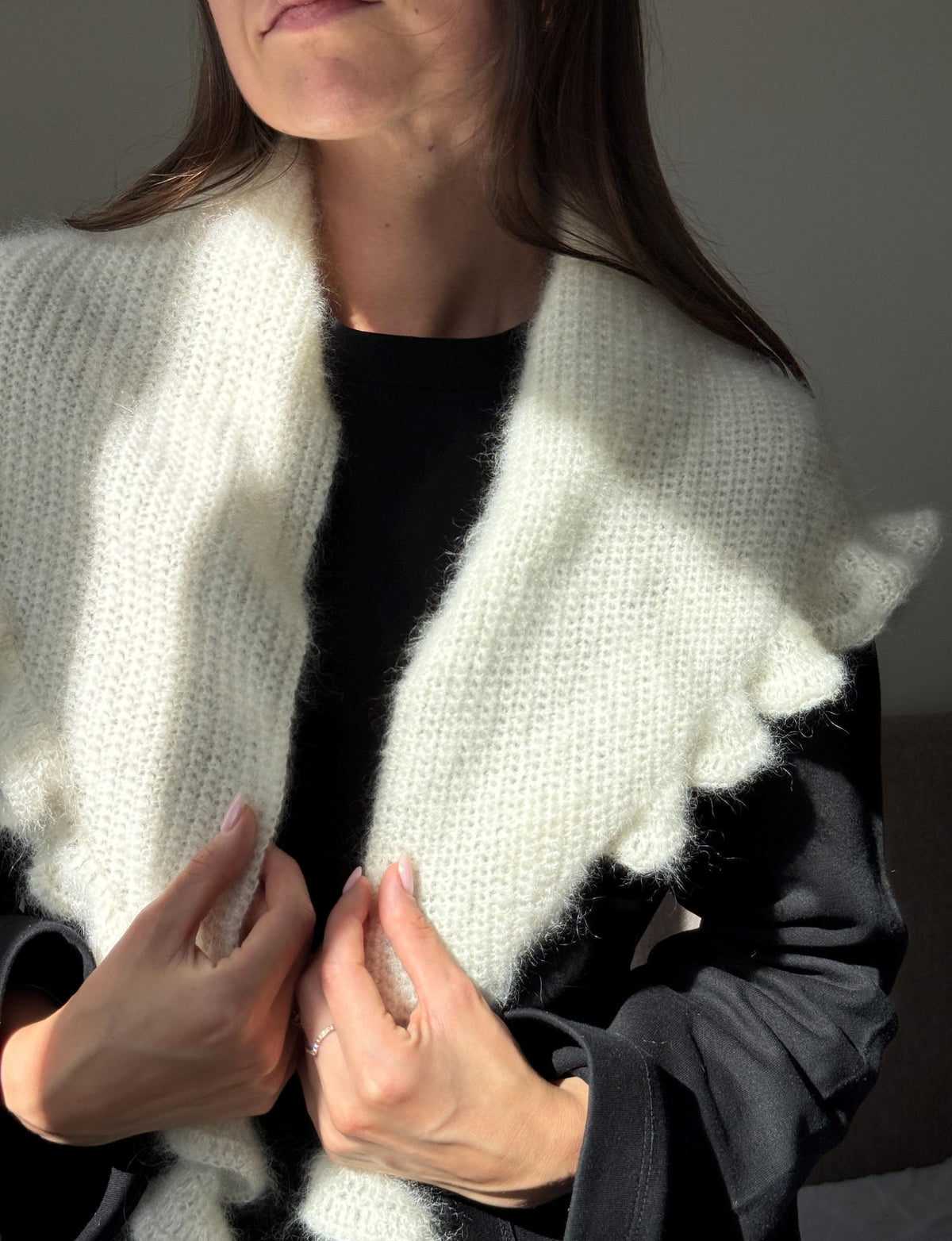 Celine Ruffle Shawl Beginner Friendly Crochet Pattern