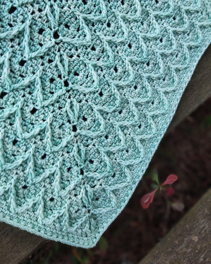 Mint Leaf Shawl Crochet Pattern