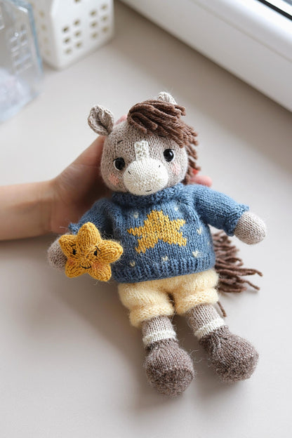 Amigurumi Horse with Removable Clothes Knitting Pattern