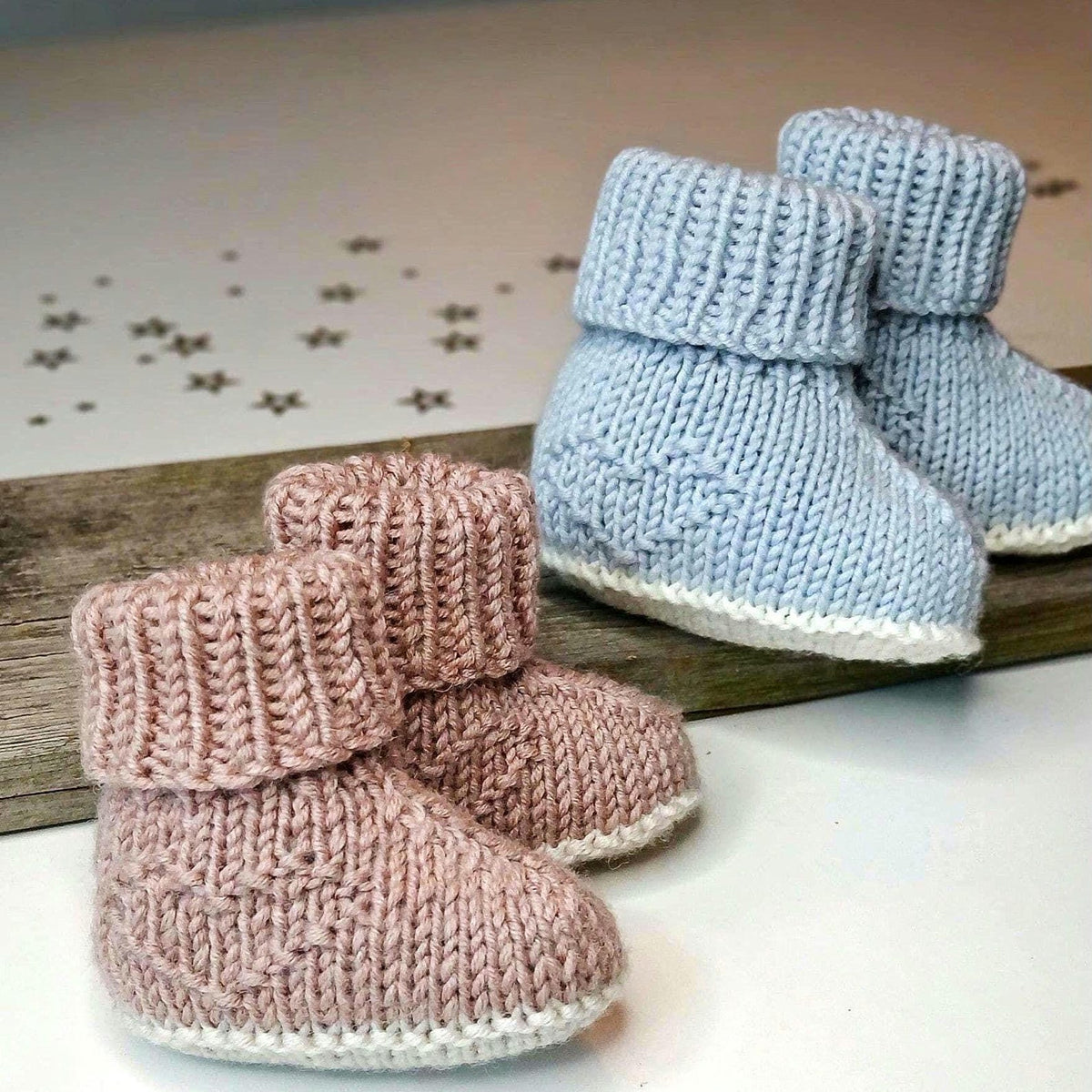 Baby Heart Booties Knitting Pattern