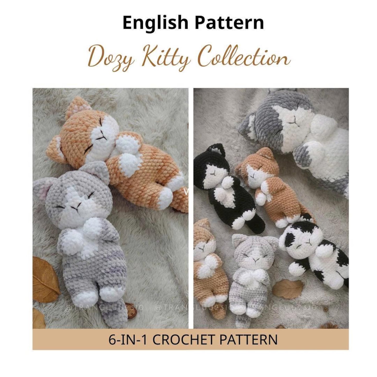 6 in 1 Kitty Collection Crochet Pattern