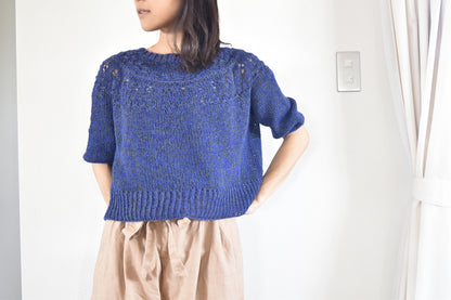 Top-down Round Yoke Pullover Knitting Pattern