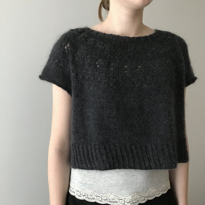 Top-down Round Yoke Pullover Knitting Pattern