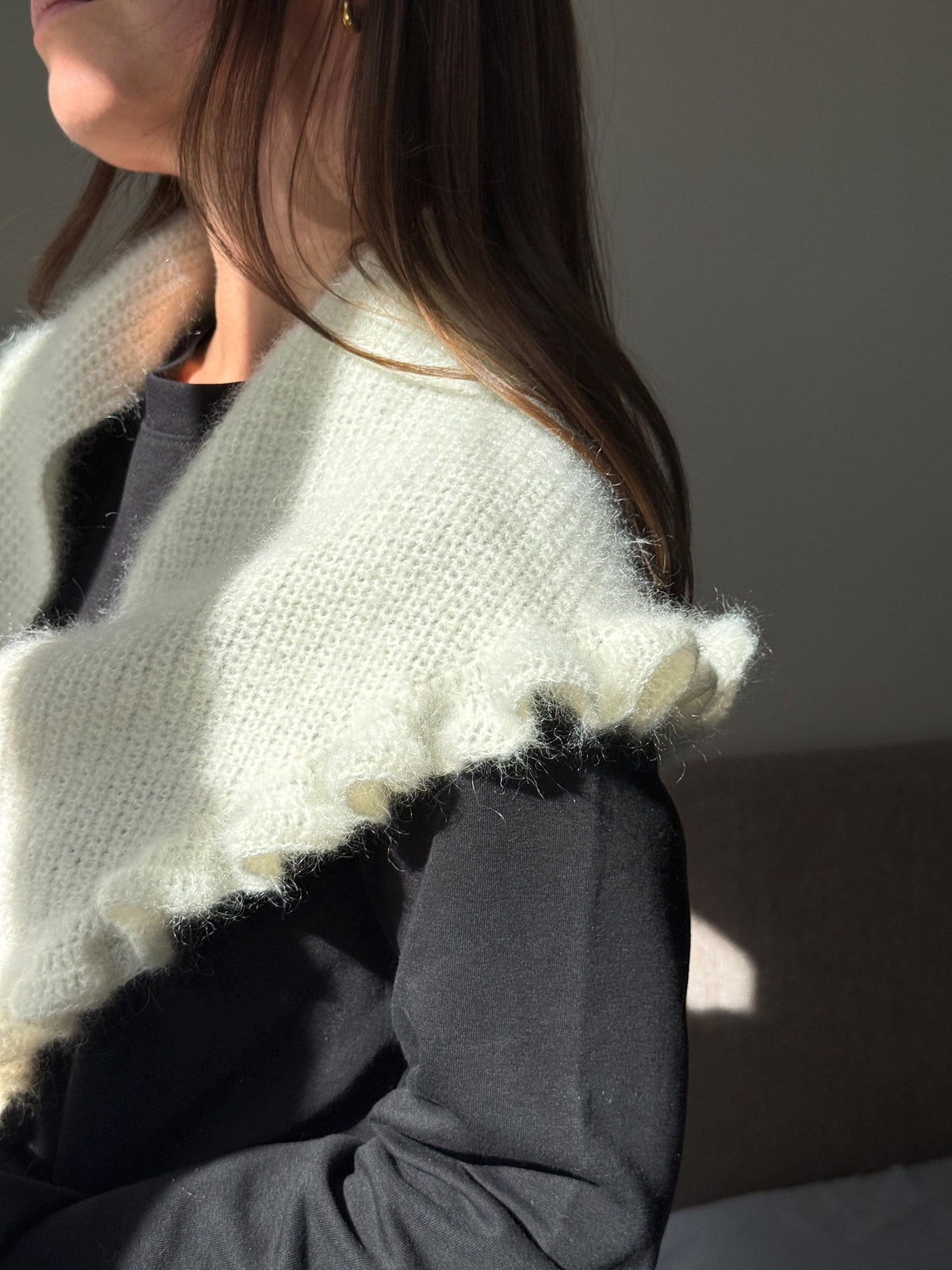 Celine Ruffle Shawl Beginner Friendly Crochet Pattern