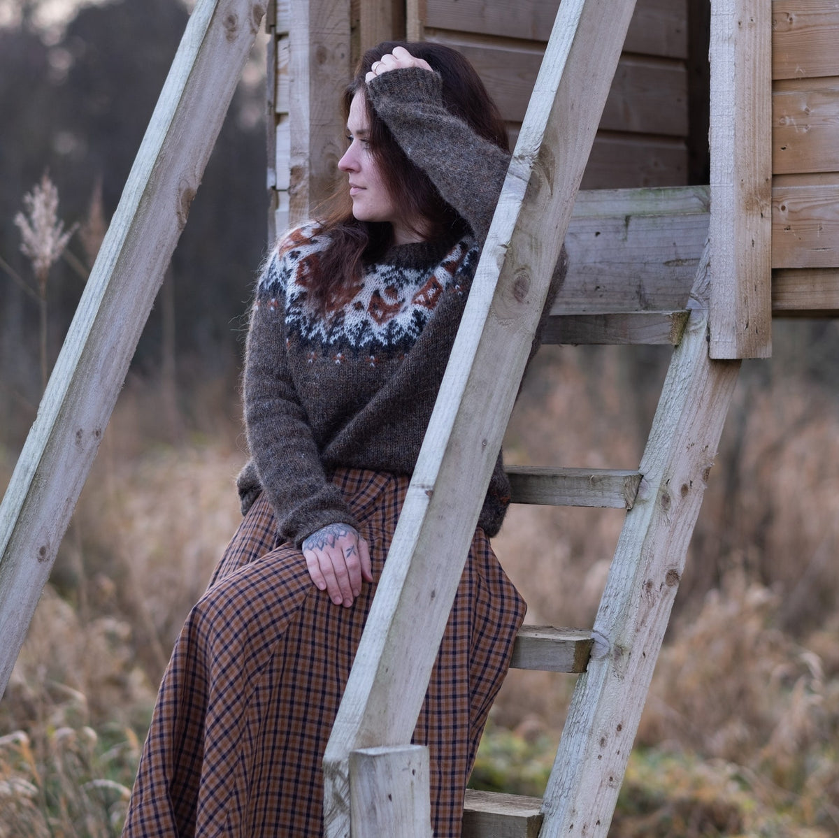 Round Yoke Sweater Knitting Pattern