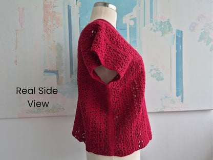 Boho Lace V Neck Blouse Crochet Pattern