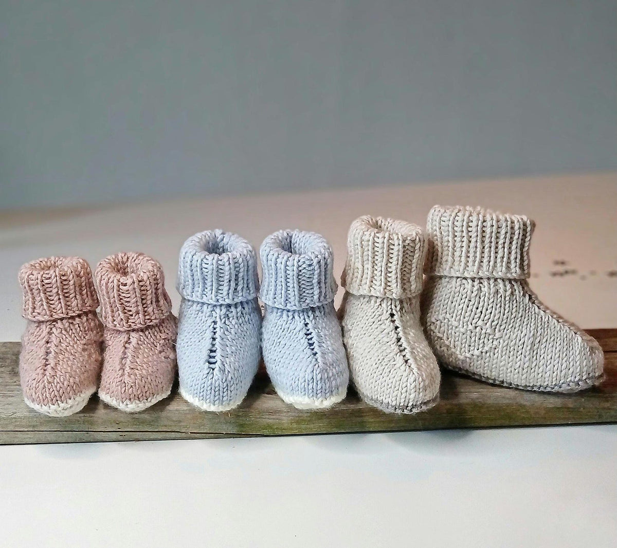 Baby Heart Booties Knitting Pattern