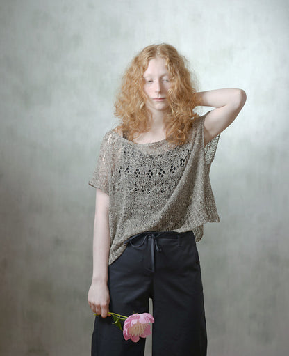 Top-down Round Yoke Pullover Knitting Pattern