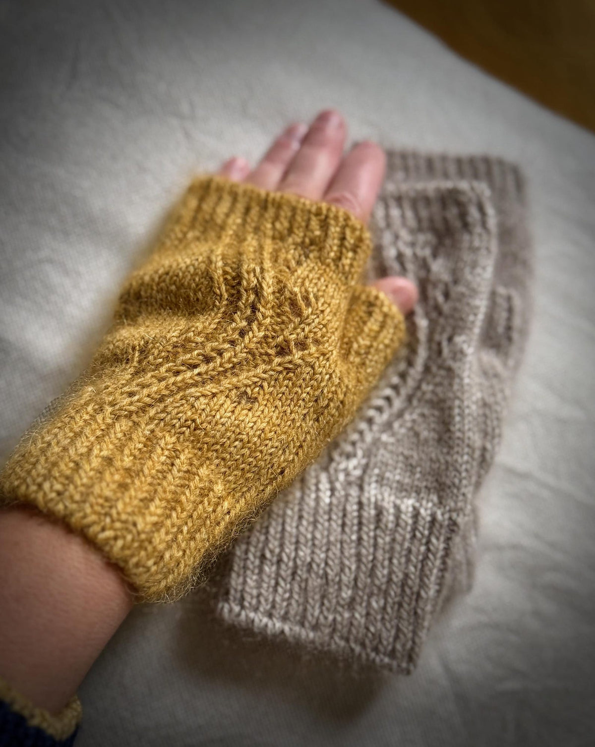 Lua Mitts Mittens Wrist Warmers Knitting Pattern