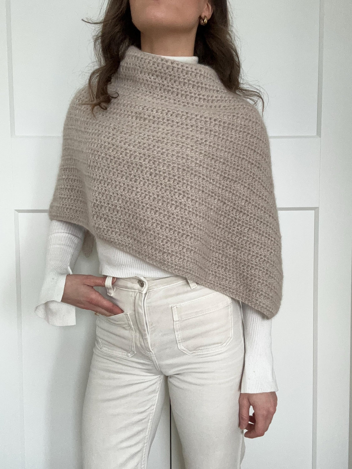 Nordic High-Neck Poncho Crochet Pattern
