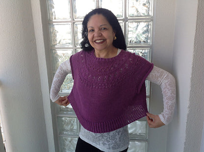 Top-down Round Yoke Pullover Knitting Pattern