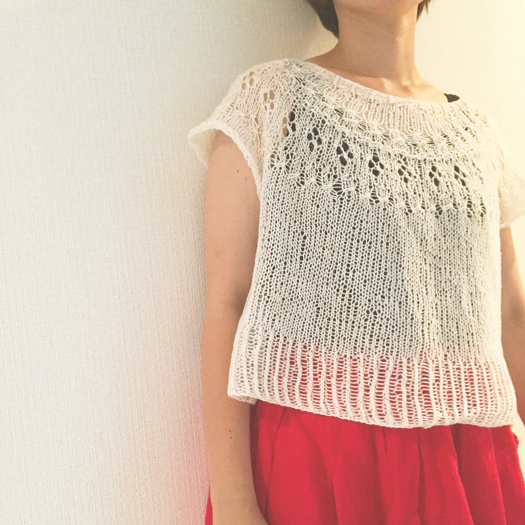 Top-down Round Yoke Pullover Knitting Pattern