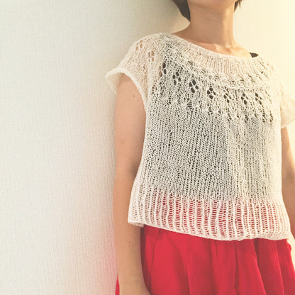 Top-down Round Yoke Pullover Knitting Pattern