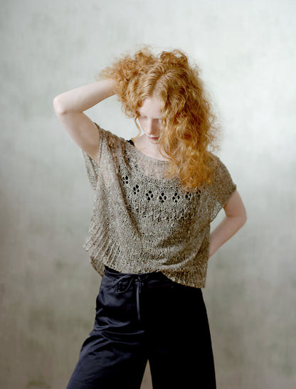 Top-down Round Yoke Pullover Knitting Pattern