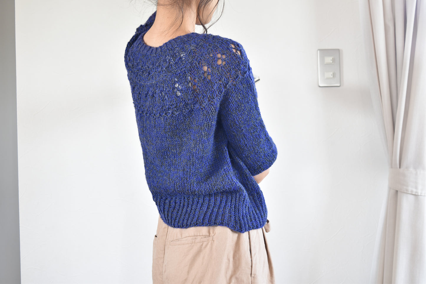 Top-down Round Yoke Pullover Knitting Pattern