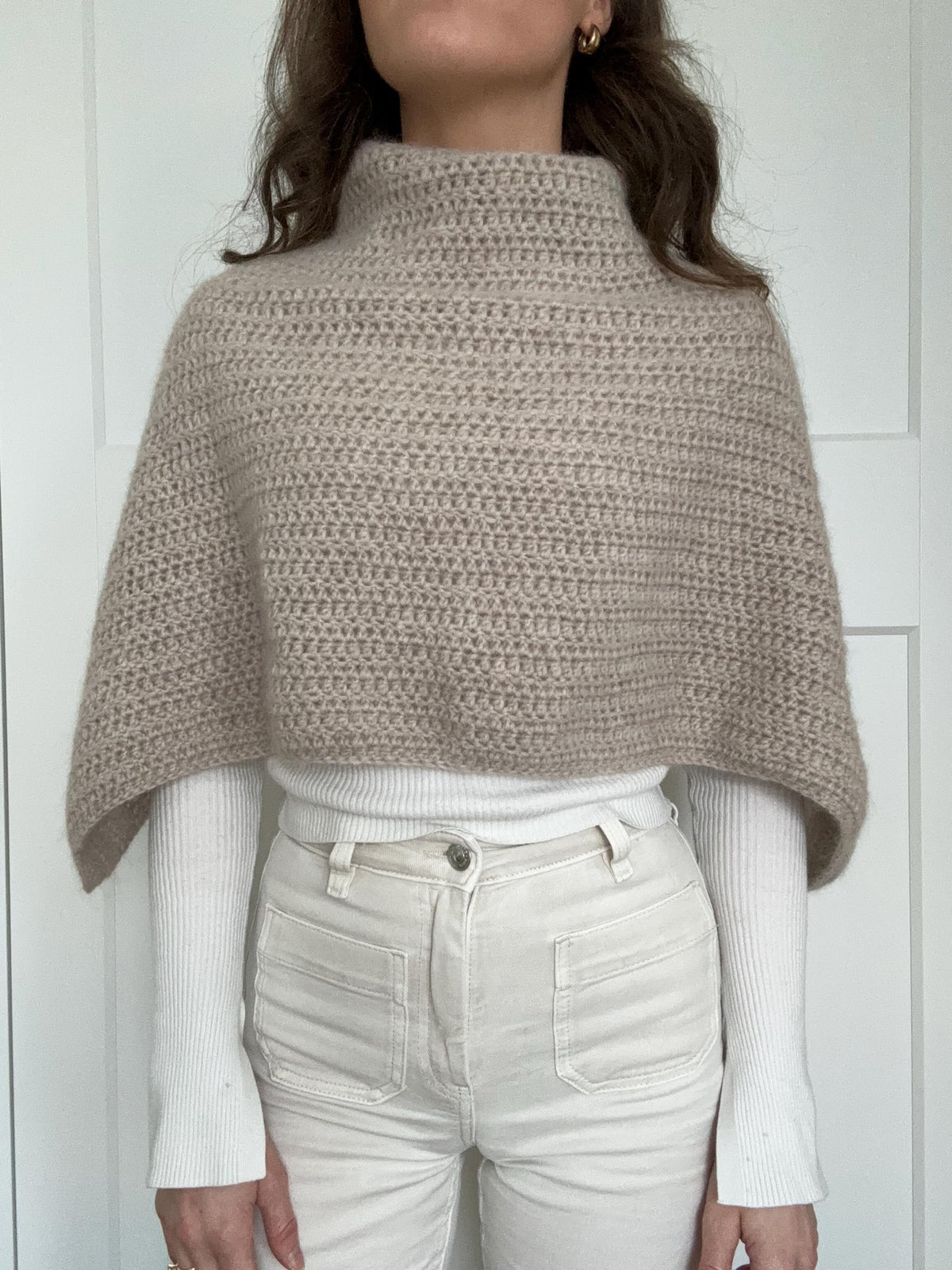 Nordic High-Neck Poncho Crochet Pattern
