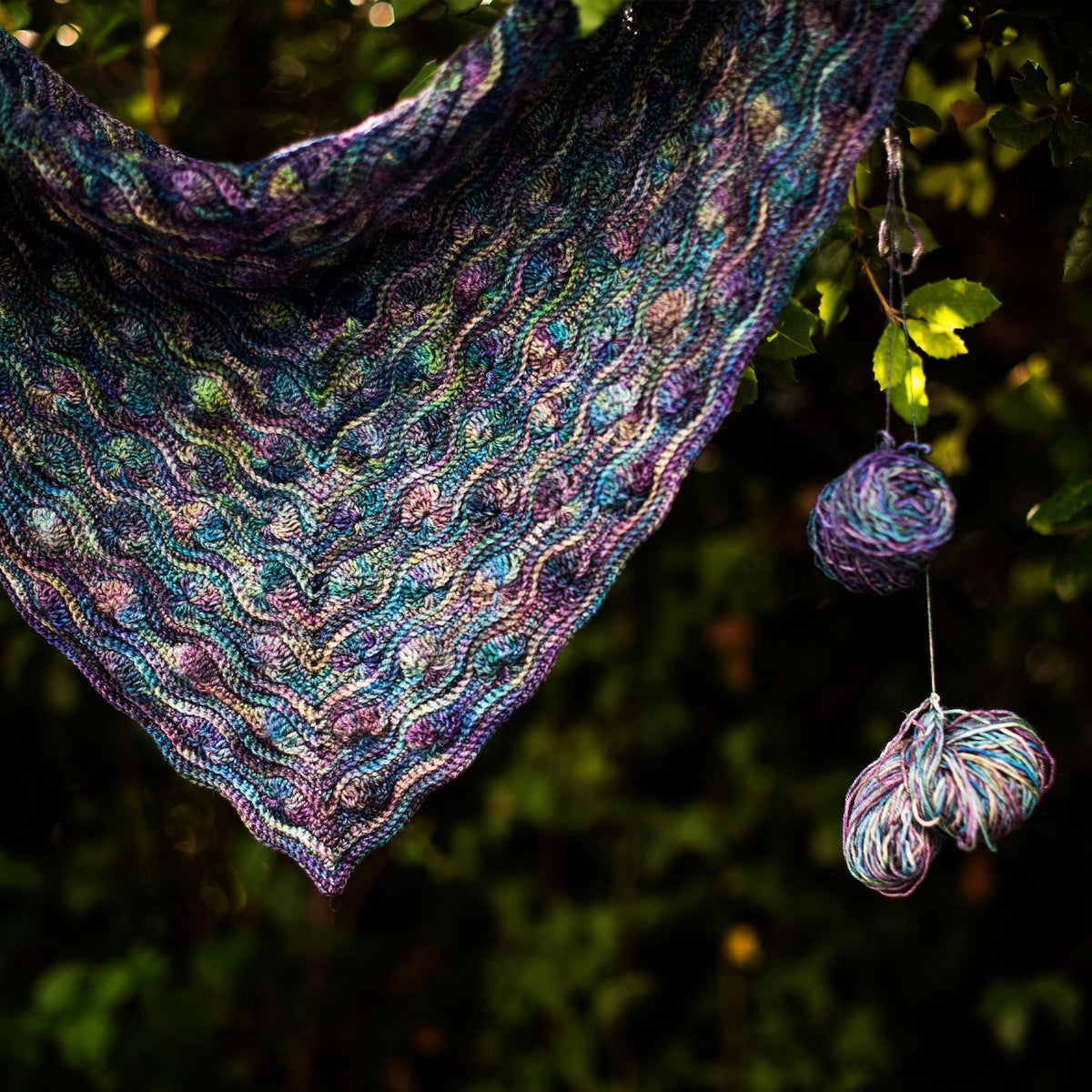 Textured Asymmetrical Shawl Crochet Pattern