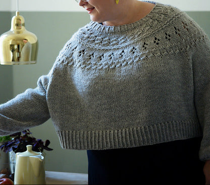 Top-down Round Yoke Pullover Knitting Pattern
