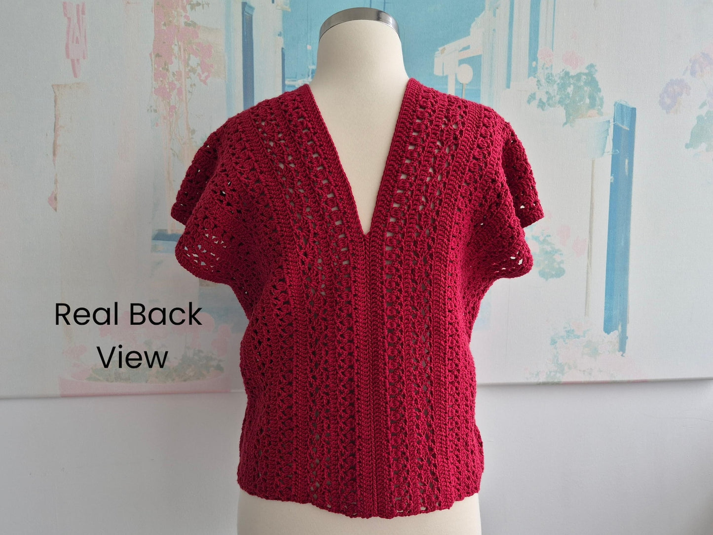 Boho Lace V Neck Blouse Crochet Pattern