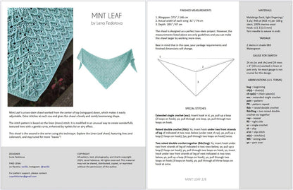 Mint Leaf Shawl Crochet Pattern